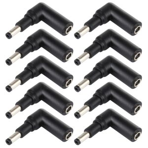 10x Female to Male Plug Adapter Connector, Elbow Design, 4.5 x 3.0mm to 4.8 x 1.7mm