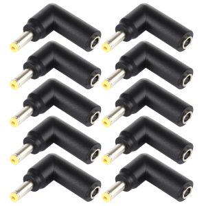 10-Piece Female to Male Adapter Connector, 4.5 x 3.0mm to 4.0 x 1.7mm Plug