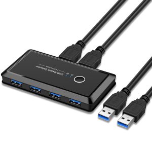 Ultimate USB 3.0 Switch Selector - Share 2 USB Ports Among 4 Devices