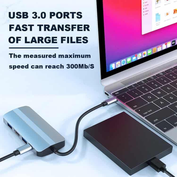 BYL-2109 5-in-1 USB-C to USB Multifunctional Docking Station HUB Adapter 8 Byl-2109 5-In-1 Usb-C To Usb Multifunctional Docking Station Hub Adapter - Image 8