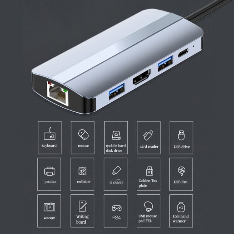 BYL-2206 9-in-1 USB-C Hub Adapter: Type-C to USB Docking Station 3 Byl-2206 9-In-1 Usb-C Hub Adapter: Type-C To Usb Docking Station - Image 3