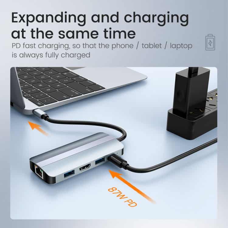 BYL-2206 9-in-1 USB-C Hub Adapter: Type-C to USB Docking Station 4 Byl-2206 9-In-1 Usb-C Hub Adapter: Type-C To Usb Docking Station - Image 4