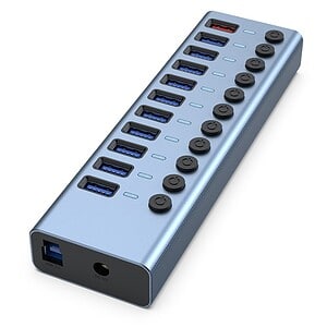 Ultimate USB 3.0 HUB Splitter: 11-in-1 with Independent Switch & Power Supply