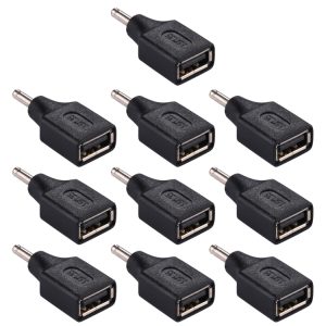 10-Piece 3.5x1.35mm Male to USB Female Adapter: Connect with Ease
