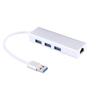 Ultimate Connectivity: 3-Port USB 3.0 Hub + Gigabit Ethernet - Aluminum Shell