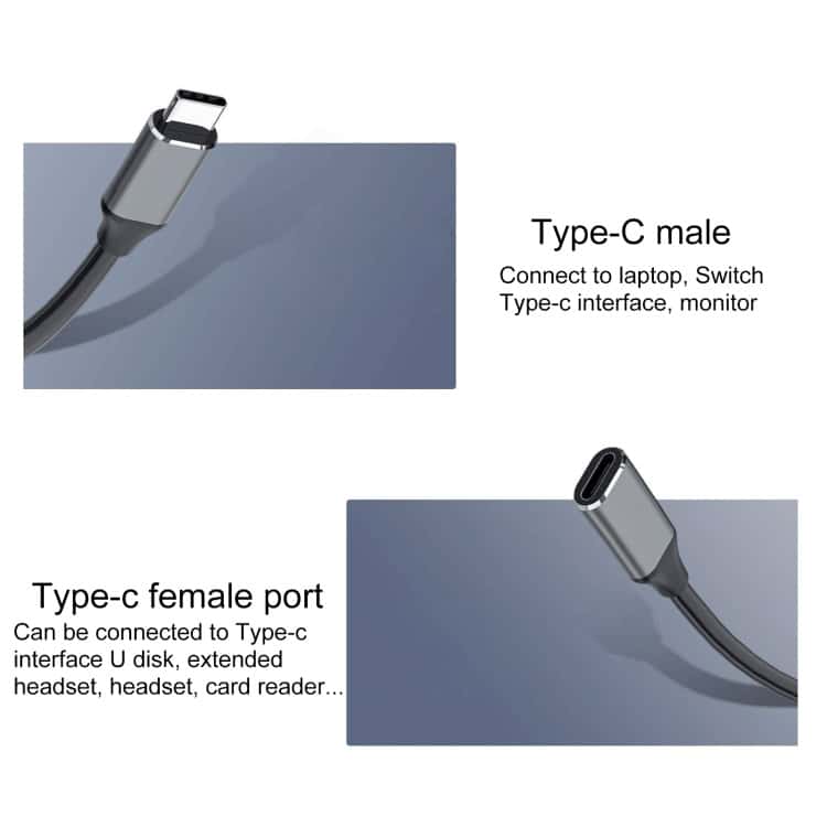 USB-C Male to USB-C Female Adapter Cable, 50cm Length - Extend & Connect Effortlessly 5 Usb-C Male To Usb-C Female Adapter Cable, 50Cm Length - Extend &Amp; Connect Effortlessly - Image 5