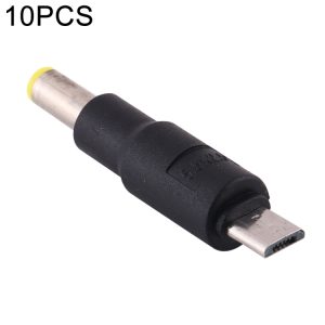 10 PCS 5.5 x 2.5mm to Micro USB DC Power Plug Connector Kit