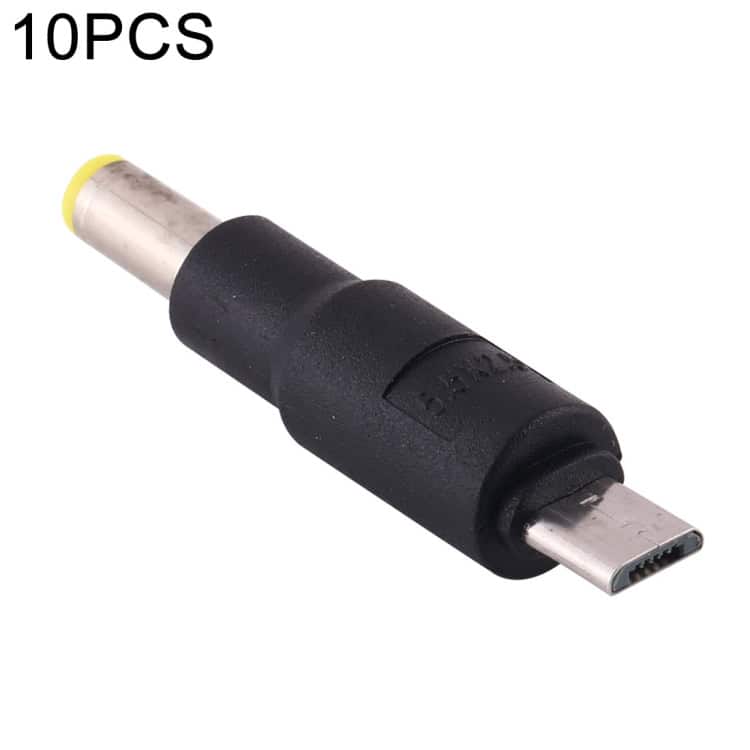10 PCS 5.5 x 2.5mm to Micro USB DC Power Plug Connector Kit 1 10 Pcs 5.5 X 2.5Mm To Micro Usb Dc Power Plug Connector Kit