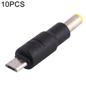 10-Piece 5.5 x 1.7mm to Micro USB DC Power Plug Connector Kit