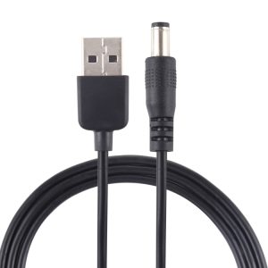 USB to 5.5 x 2.1mm Power Cable | 3A, 1m Length | Fast & Reliable Charging