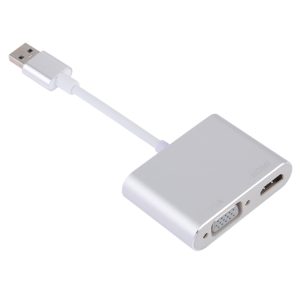 Ultimate Connectivity: 2-in-1 USB 3.0 to HDMI + VGA Adapter