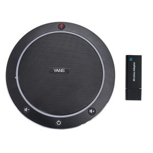 YANS portable Bluetooth speaker with built-in mic and wireless audio connectivity for enhanced sound experience and outdoor use.