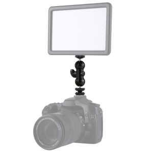 PULUZ Flash Hot Shoe Swivel Ball Head 1/4" Tripod Screw Magic Arm Lock