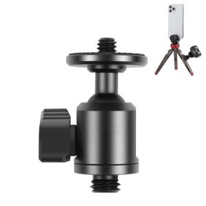 PULUZ Metal Ball Head Adapter w/ Knob Lock for Versatile Tripod Mounting