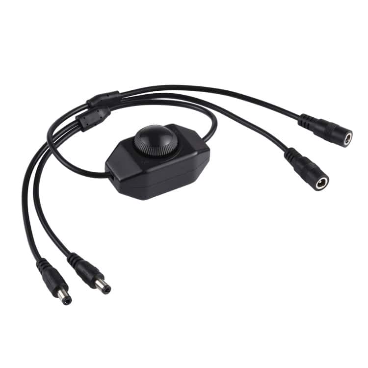PULUZ LED Strip Light Dimmer Controller, 5V-24V Brightness Adjustment 1 Audio Volume Control Device With A Knob And Dual Output Connectors For Audio Equipment.