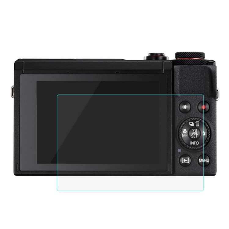 PULUZ Canon G7X Mark III/M200/850D Tempered Glass Film, 2.5D 9H Protection 2 Rear View Of A Digital Camera Showing The Lcd Screen And Control Buttons.