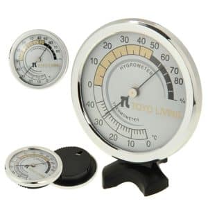 Silver Indoor Thermometer & Hygrometer - Monitor Room Climate Effortlessly