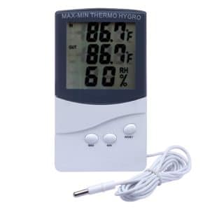 White Indoor Thermometer with Hygrometer - Monitor Temperature and Humidity!