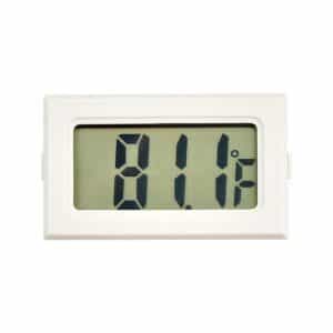 Compact LCD Indoor Thermometer, Displays Fahrenheit, White Finish