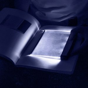 LED Book Wedge Reading Light - Portable Travel Lamp with 3 Bright Panels