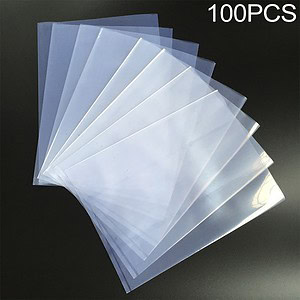 Blank transparent plastic ziplock bags, 100 pieces, resealable storage pouches for packaging, organization, and shipping needs.