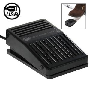 USB Foot Pedal Game Pad Keyboard Adapter for Computer, Black - Hands-Free Control