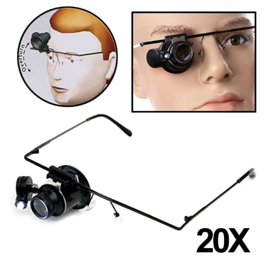 20X Magnifier Glasses with LED Light - Precision for Watch Repair 1 20X Magnifier Glasses With Led Light - Precision For Watch Repair