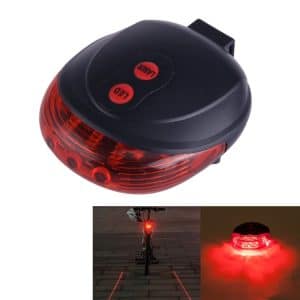 Ultra-Bright Bike Tail Light with Laser for Night Safety - Rear LED Lamp