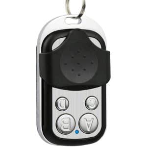 Wireless 4-Button Remote Control in Black & Silver for 433MHz Systems