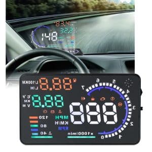 A8 5.5" Car OBDII HUD System - LED Projector, Fuel Consumption Alarm - Warning & Fault Diagnosis - Up to 70 characters