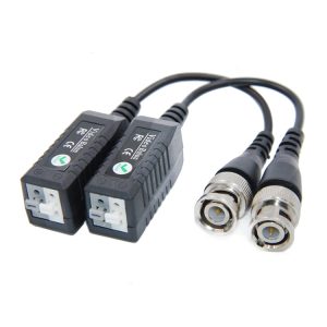 Fiber optic video balun for CCTV surveillance systems, supporting high-definition transmission over long distances. Compatible with BNC connectors for secure video signal transfer.