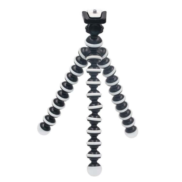 Flexible Grip Camera Tripod - Ideal for Mini Digital Cameras - Black 2 Flexible Black And White Flexible Tripod Ideal For Cameras And Smartphones, Featuring Adjustable Legs For Versatile Mounting And Stability.