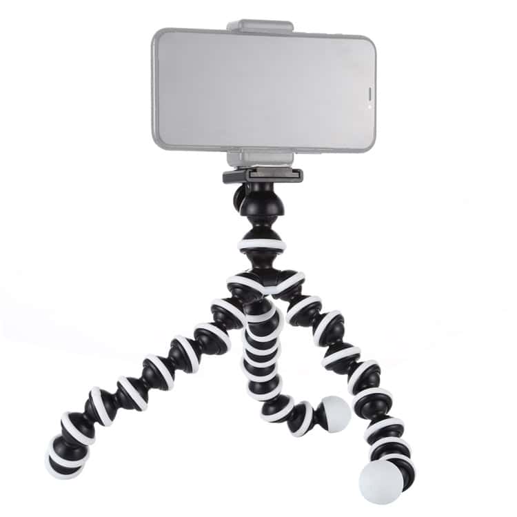 Flexible Grip Camera Tripod - Ideal for Mini Digital Cameras - Black 5 Flexible Mini Tripod With Adjustable Legs And Smartphone Holder For Content Creation And Video Recording. Perfect For Vlogging, Selfies, And On-The-Go Photography. Compatible With Most Smartphones.