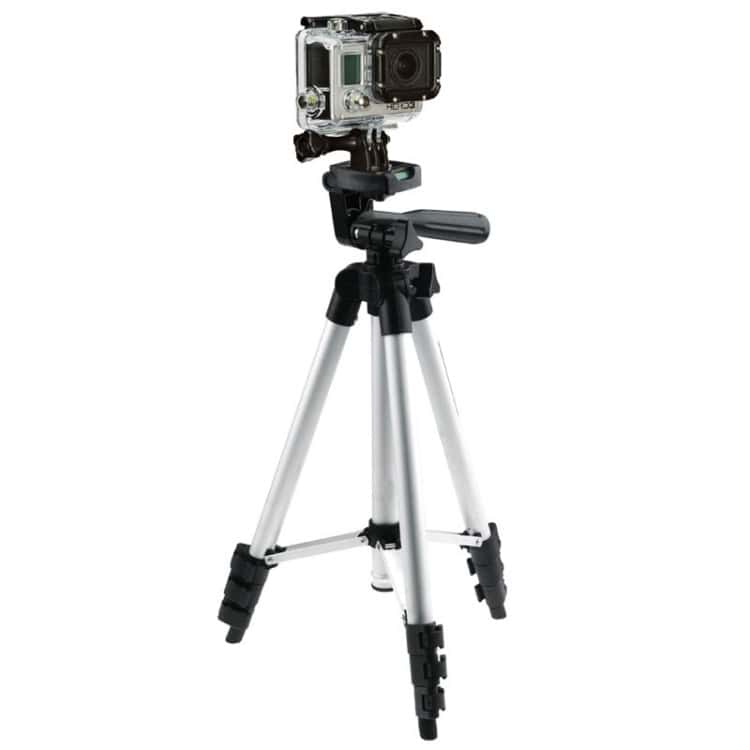 Ultimate Digital Video Photo Tripod - Stable, Flexible, and Versatile! 6 High-Quality Action Camera Mounted On A Sturdy Tripod For Professional Video And Photo Capturing. Perfect For Outdoor Filming, Vlogging, And Adventure Sports.