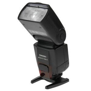 Yongnuo YN560 IV camera flash with adjustable head for professional photography and studio lighting.