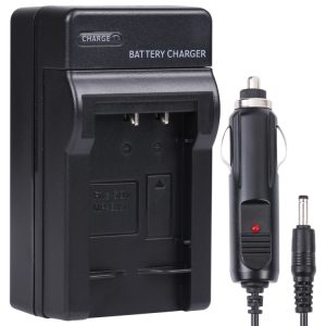Battery charger for electronic devices, compatible with Sony NP-FX1 batteries, portable power supply, fast charging, reliable tech accessory, essential for photography and videography equipment.
