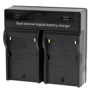 Sony F550/F730/F750/F960 Dual Channel Battery Charger, EU Plug, Black - Fast Charging
