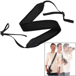 Adjustable camera strap for DSLR and professional cameras, lightweight and durable photo gear accessory.