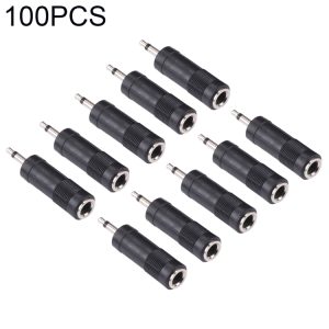 100-Pack 3.5mm to 6.35mm Mono Sound Converters - Audio Adapter Set