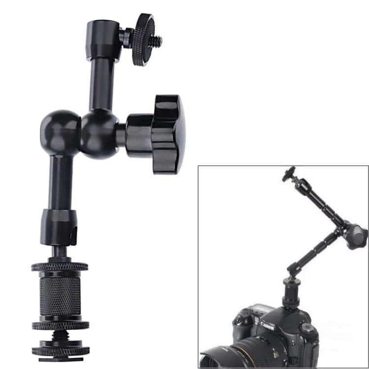 7" DSLR Monitor Friction Arm - Secure Positioning for Perfect Viewing Angles 1 Adjustable Camera Mount Clamp For Photography And Videography, Compatible With Dslr Cameras And Tripods For Stable, Flexible Shots.