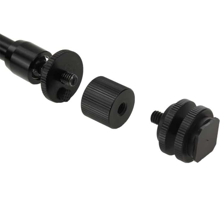 7" DSLR Monitor Friction Arm - Secure Positioning for Perfect Viewing Angles 7 Cable Management Hardware Components For Electronic Devices, Black Metal Parts For Securing Cables And Accessories, Adaptable Fittings, And Connectors For Electronics Setups.