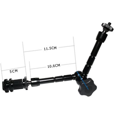 11" Articulating Magic Arm for LCD Field Monitor/DSLR Camera, Black 3 Adjustable Garden Sprinkler With 11.5Cm And 10.6Cm Adjustable Arms, Durable Black Plastic Construction, Perfect For Lawn And Garden Irrigation.