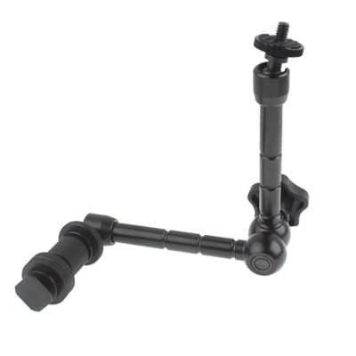 11" Articulating Magic Arm for LCD Field Monitor/DSLR Camera, Black 4 Adjustable Camera Mounting Arm With Ball Joints For Flexible Surveillance Setups, Compatible With Security Cameras And Accessories. Perfect For Professional And Diy Security Installations.