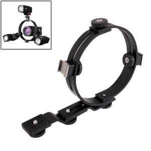 Adjustable camera mount for professional photography and videography, compatible with DSLR cameras and accessories for secure mounting.