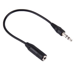 Ultimate 3.5mm Male to 2.5mm Female Converter Cable - 17cm Length (Black)