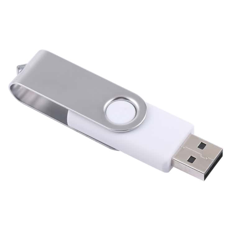 16GB White Twister USB 2.0 Flash Drive - High-Speed Data Storage 3 Usb Flash Drive With A Sleek Silver And White Design, Ideal For Data Storage And Transfer. Perfect For Professionals And Students Needing Portable, Reliable Usb Storage Solutions.