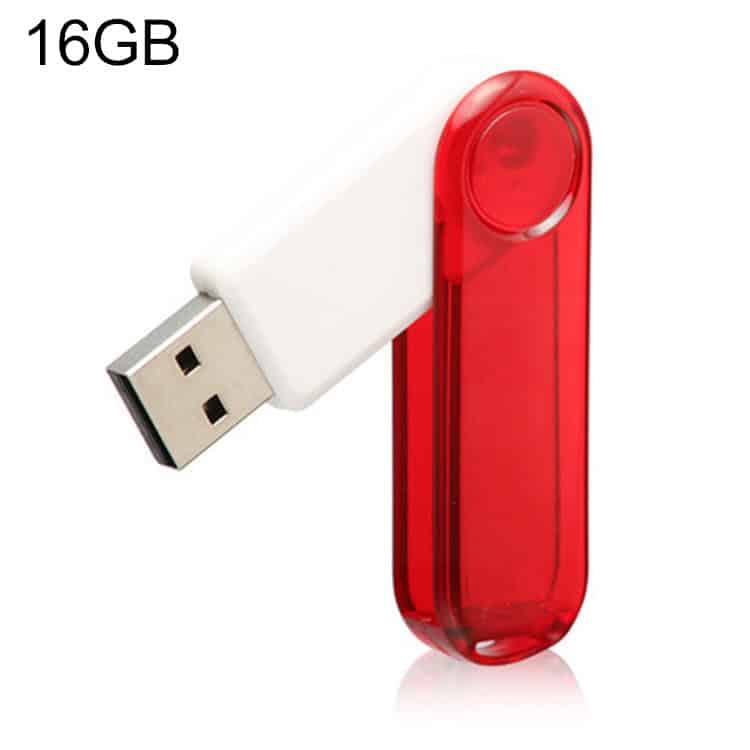 16GB USB Flash Disk in Striking Red - Transfer, Store, and Carry Data Effortlessly! 1 16Gb Usb Flash Drive With Red Translucent Casing For Portable Data Storage And Transfer.