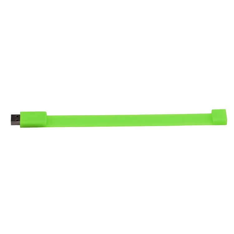 16GB Green Silicon Bracelets USB 2.0 Flash Drive - Portable & Stylish Storage 3 Green Usb Flash Drive With A Flexible Design And Standard Usb Connector.