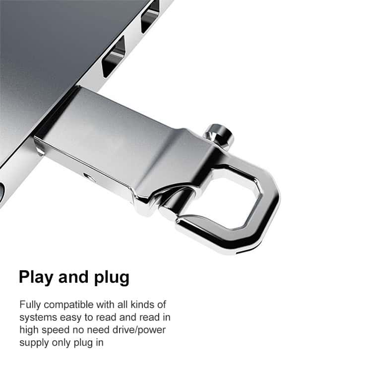 4GB Metallic Keychains USB 2.0 Flash Disk - Stylish & Portable Data Storage 4 Plug And Play Usb Flash Drive, Compatible With All Systems, Easy To Use, High-Speed Data Transfer, And No Drive Or Power Supply Needed.