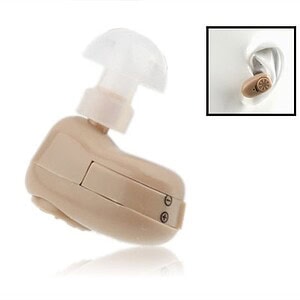 Innovative hearing aid with volume control and earwax filter for enhanced auditory experience, designed for discreet wear and easy adjustment.